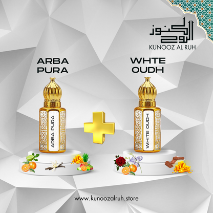 White Oudh + Arba Pura | Premium Attar | Concentrated Oil | 6ml each